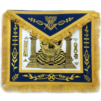 Masonic Exclusive Master Mason Apron with Premium Gold Machine Embroidery