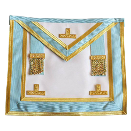 Past Master Blue Lodge Canada Regulation Apron – Sky Blue Moire