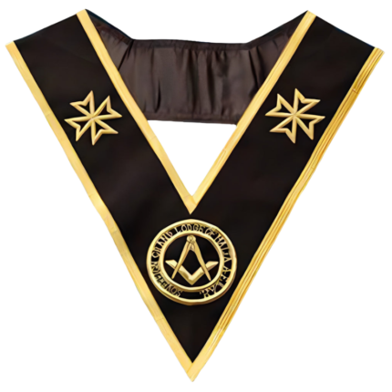 Grand Officers Malta Regulation Collar – Black Moire